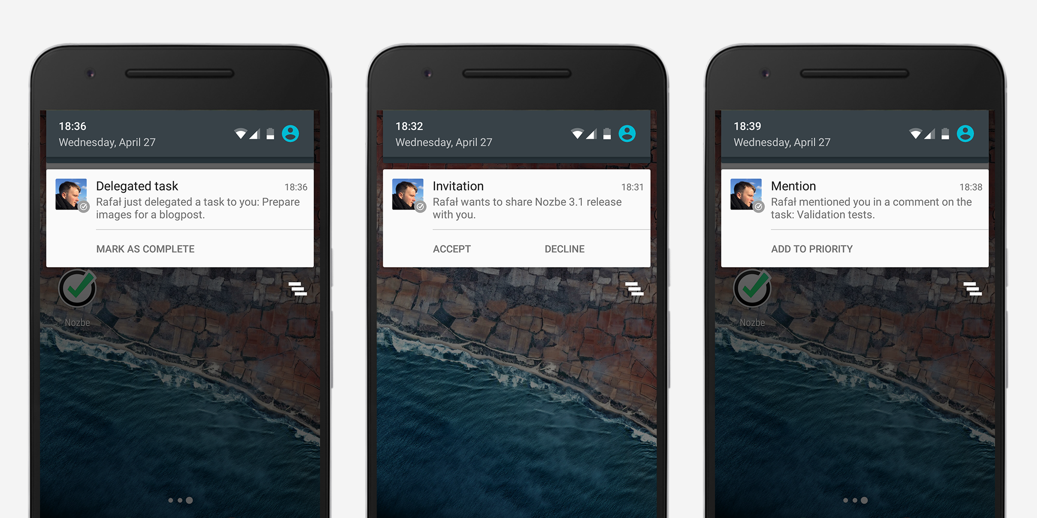 Image des notifications Android