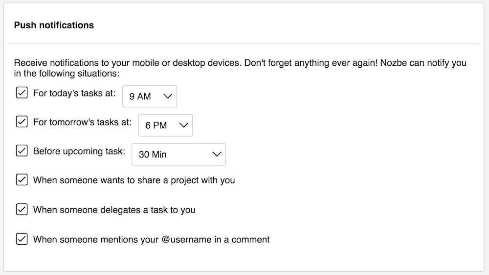 Notifications