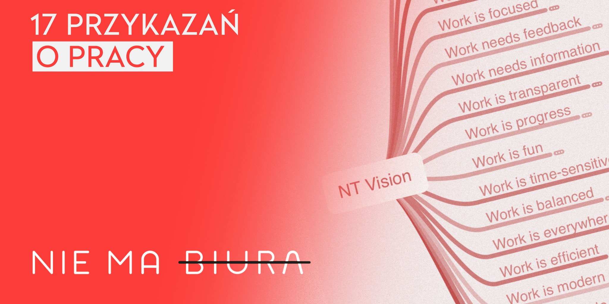 Podcast Nie Ma Biura 8 - 17 przykazań o pracy - praca zdalna, zarządzanie zespołem.