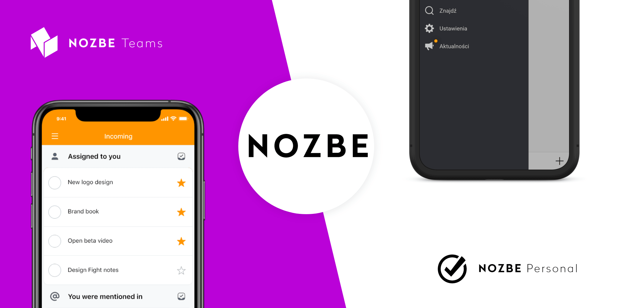 Różnice między Nozbe Teams i Nozbe (Personal)